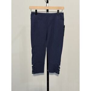 Marc New York Womens MNY Performance Blue Stretch Pants Leggings Size Small
